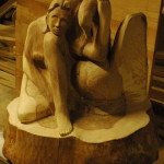 Puidust skulptuur, "naine luigega," PALMSE PUIT OÜ
